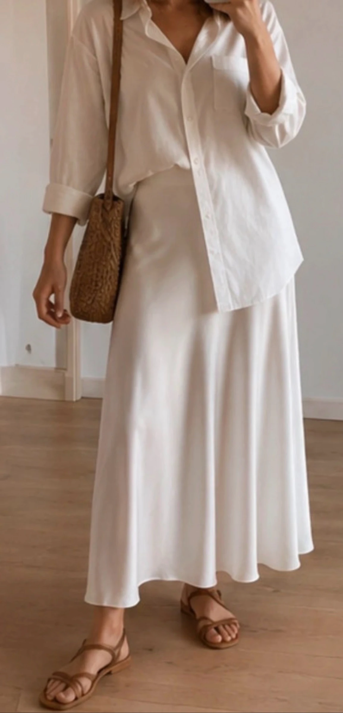 Jupe blanche fluide .Taille L
